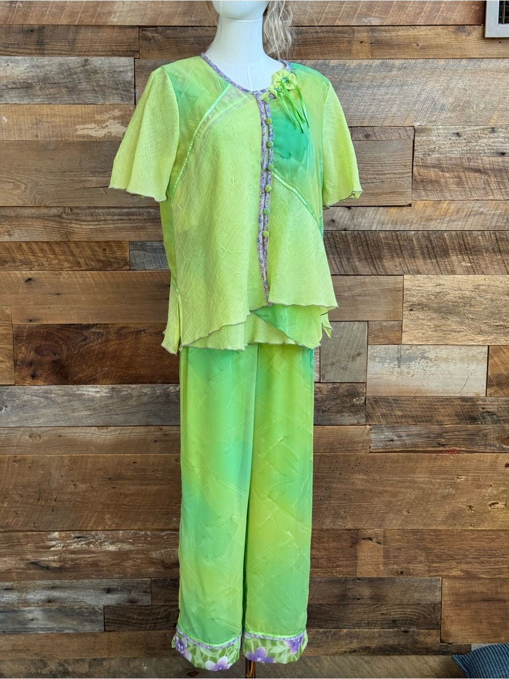 🌟 ULTRA RARE VINTAGE 🌟 Tommy n Loulou 3-Piece "Art to Wear" Statement Set sz L